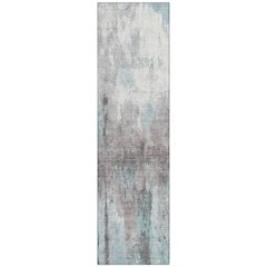 Machine Washable Indoor/Outdoor Chantille ACN2284 Teal 2'3" x 7'6" Runner Rug