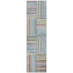 Machine Washable Indoor/Outdoor Chantille ACN2285 Green 2'3" x 7'6" Runner Rug