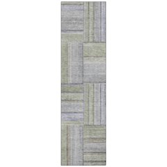 Machine Washable Indoor/Outdoor Chantille ACN2285 Green 2'3" x 7'6" Runner Rug