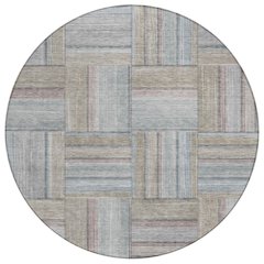 Machine Washable Indoor/Outdoor Chantille ACN2285 Brown 8' x 8' Round Rug