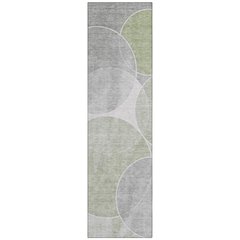 Machine Washable Indoor/Outdoor Chantille ACN2286 Green 2'3" x 7'6" Runner Rug