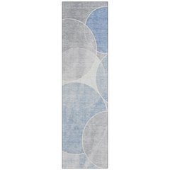 Machine Washable Indoor/Outdoor Chantille ACN2286 Blue 2'3" x 7'6" Runner Rug