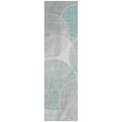 Machine Washable Indoor/Outdoor Chantille ACN2286 Teal 2'3" x 7'6" Runner Rug