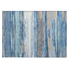 Machine Washable Indoor/Outdoor Chantille ACN2287 Blue 1'8" x 2'6" Rug