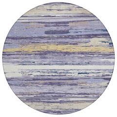 Machine Washable Indoor/Outdoor Chantille ACN2287 Purple 8' x 8' Round Rug