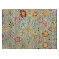 Machine Washable Indoor/Outdoor Chantille ACN2288 Green 1'8" x 2'6" Rug