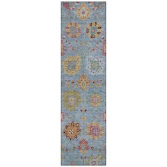 Machine Washable Indoor/Outdoor Chantille ACN2288 Blue 2'3" x 7'6" Runner Rug
