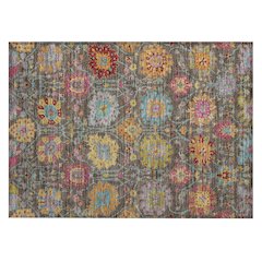 Machine Washable Indoor/Outdoor Chantille ACN2288 Brown 1'8" x 2'6" Rug