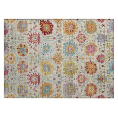 Machine Washable Indoor/Outdoor Chantille ACN2288 Ivory 1'8" x 2'6" Rug