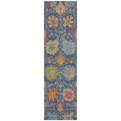 Machine Washable Indoor/Outdoor Chantille ACN2288 Blue 2'3" x 7'6" Runner Rug