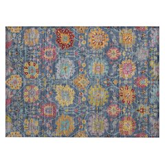 Machine Washable Indoor/Outdoor Chantille ACN2288 Blue 1'8" x 2'6" Rug