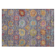 Machine Washable Indoor/Outdoor Chantille ACN2288 Purple 1'8" x 2'6" Rug