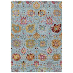 Machine Washable Indoor/Outdoor Chantille ACN2288 Blue 2'6" x 3'10" Rug