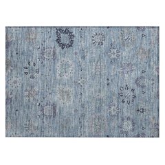 Machine Washable Indoor/Outdoor Chantille ACN2289 Blue 1'8" x 2'6" Rug