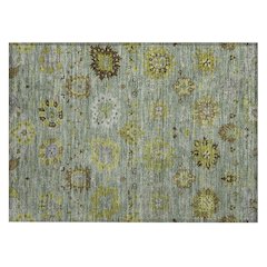 Machine Washable Indoor/Outdoor Chantille ACN2289 Green 1'8" x 2'6" Rug