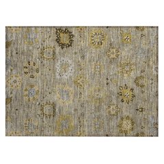 Machine Washable Indoor/Outdoor Chantille ACN2289 Brown 1'8" x 2'6" Rug
