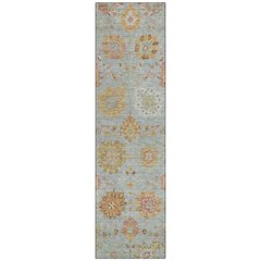 Machine Washable Indoor/Outdoor Chantille ACN2289 Blue 2'3" x 7'6" Runner Rug