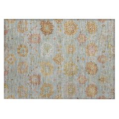 Machine Washable Indoor/Outdoor Chantille ACN2289 Blue 1'8" x 2'6" Rug
