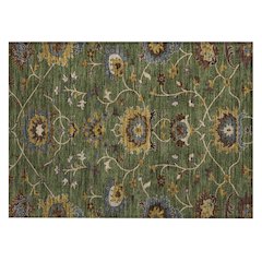 Machine Washable Indoor/Outdoor Chantille ACN2290 Green 1'8" x 2'6" Rug