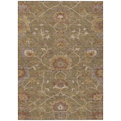 Machine Washable Indoor/Outdoor Chantille ACN2290 Brown 2'6" x 3'10" Rug