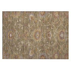 Machine Washable Indoor/Outdoor Chantille ACN2290 Brown 1'8" x 2'6" Rug
