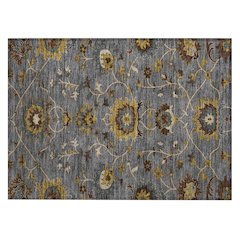 Machine Washable Indoor/Outdoor Chantille ACN2290 Gray 1'8" x 2'6" Rug