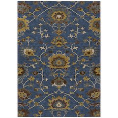Machine Washable Indoor/Outdoor Chantille ACN2290 Blue 2'6" x 3'10" Rug