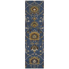 Machine Washable Indoor/Outdoor Chantille ACN2290 Blue 2'3" x 7'6" Runner Rug