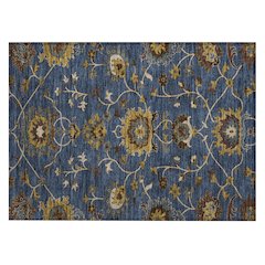 Machine Washable Indoor/Outdoor Chantille ACN2290 Blue 1'8" x 2'6" Rug