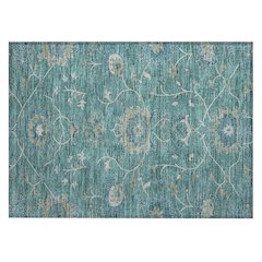 Machine Washable Indoor/Outdoor Chantille ACN2290 Teal 1'8" x 2'6" Rug