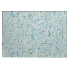 Machine Washable Indoor/Outdoor Chantille ACN2291 Green 1'8" x 2'6" Rug