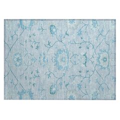 Machine Washable Indoor/Outdoor Chantille ACN2291 Blue 1'8" x 2'6" Rug