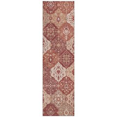 Machine Washable Indoor/Outdoor Chantille ACN2292 Red 2'3" x 7'6" Runner Rug
