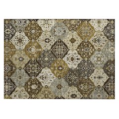 Machine Washable Indoor/Outdoor Chantille ACN2292 Brown 1'8" x 2'6" Rug