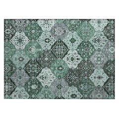 Machine Washable Indoor/Outdoor Chantille ACN2292 Green 1'8" x 2'6" Rug