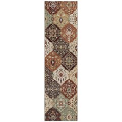 Machine Washable Indoor/Outdoor Chantille ACN2292 Orange 2'3" x 7'6" Runner Rug