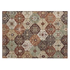 Machine Washable Indoor/Outdoor Chantille ACN2292 Orange 1'8" x 2'6" Rug