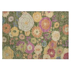 Machine Washable Indoor/Outdoor Chantille ACN2293 Green 1'8" x 2'6" Rug