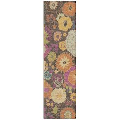 Machine Washable Indoor/Outdoor Chantille ACN2293 Brown 2'3" x 7'6" Runner Rug
