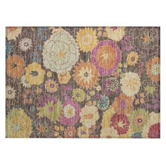 Machine Washable Indoor/Outdoor Chantille ACN2293 Brown 1'8" x 2'6" Rug
