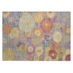 Machine Washable Indoor/Outdoor Chantille ACN2293 Gray 1'8" x 2'6" Rug