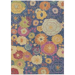 Machine Washable Indoor/Outdoor Chantille ACN2293 Blue 2'6" x 3'10" Rug
