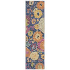 Machine Washable Indoor/Outdoor Chantille ACN2293 Blue 2'3" x 7'6" Runner Rug