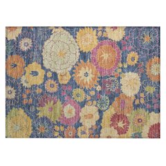 Machine Washable Indoor/Outdoor Chantille ACN2293 Blue 1'8" x 2'6" Rug