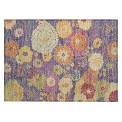 Machine Washable Indoor/Outdoor Chantille ACN2293 Purple 1'8" x 2'6" Rug