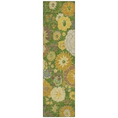 Machine Washable Indoor/Outdoor Chantille ACN2294 Green 2'3" x 7'6" Runner Rug