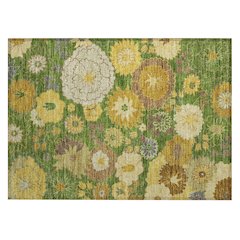 Machine Washable Indoor/Outdoor Chantille ACN2294 Green 1'8" x 2'6" Rug