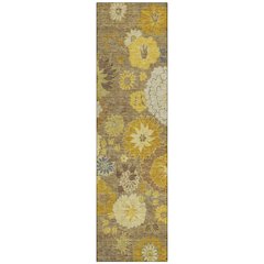 Machine Washable Indoor/Outdoor Chantille ACN2294 Brown 2'3" x 7'6" Runner Rug