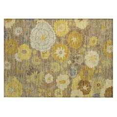 Machine Washable Indoor/Outdoor Chantille ACN2294 Brown 1'8" x 2'6" Rug