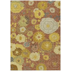 Machine Washable Indoor/Outdoor Chantille ACN2294 Orange 2'6" x 3'10" Rug